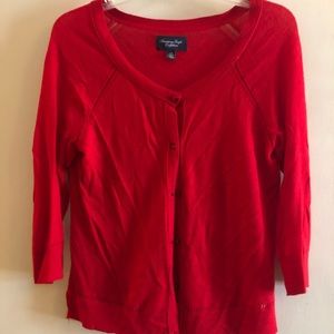 Short Red Cardigan